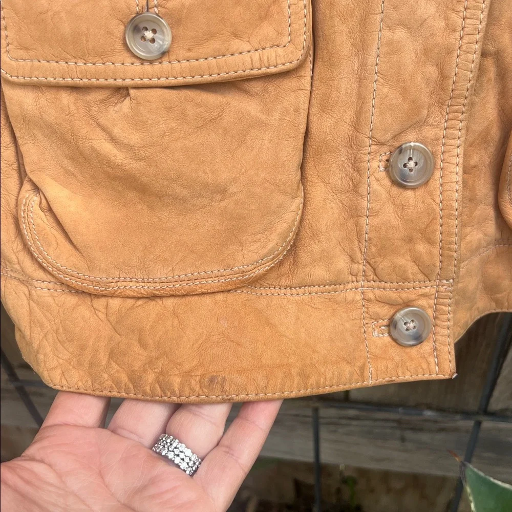 Banana Republic Vintage Tan Leather Jacket - Picture 12 of 16